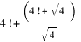 4!+(4!+sqrt{4})/sqrt{4}