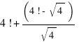4!+(4!-sqrt{4})/sqrt{4}